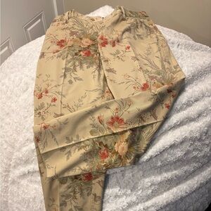Ralph Lauren Beige Floral Pants